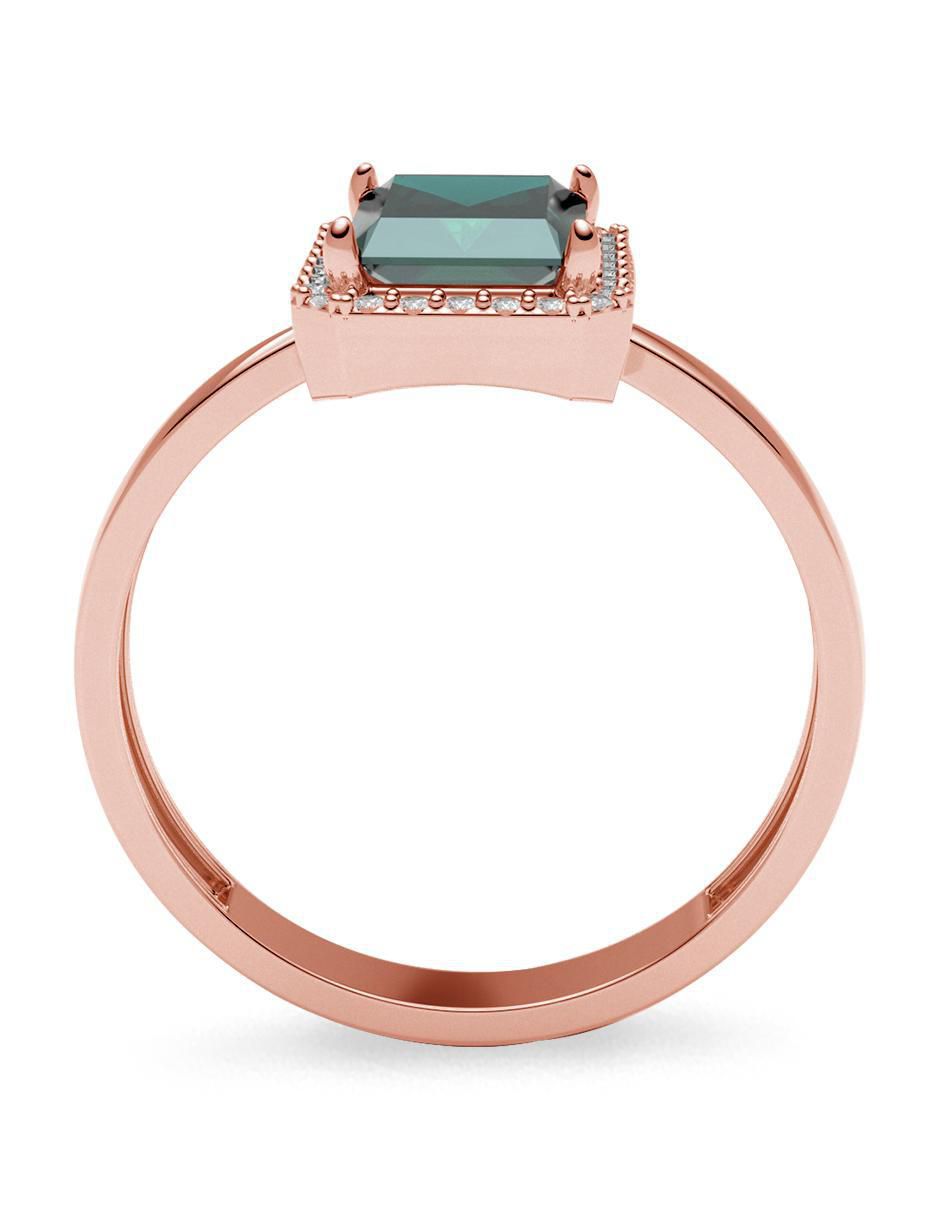 Anillo 10 k de oro zirconia pulido 3