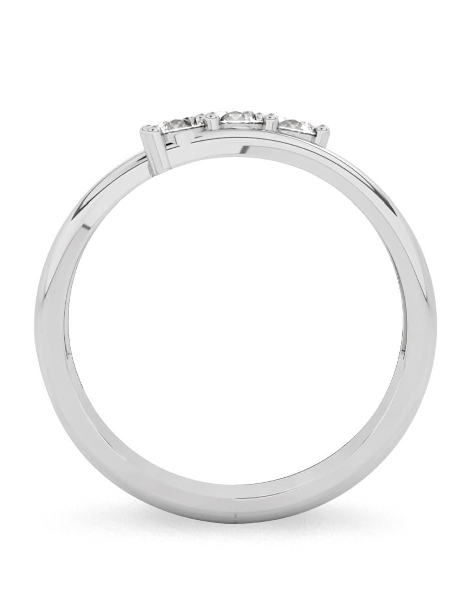 Anillo 10 k de oro zirconia pulido 3