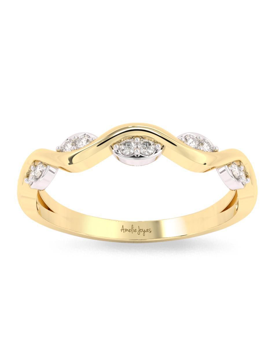 Anillo "de (si aplica)" ninguna amelie joyas sin colección  no aplica 10 k "de" oro zirconia pulido