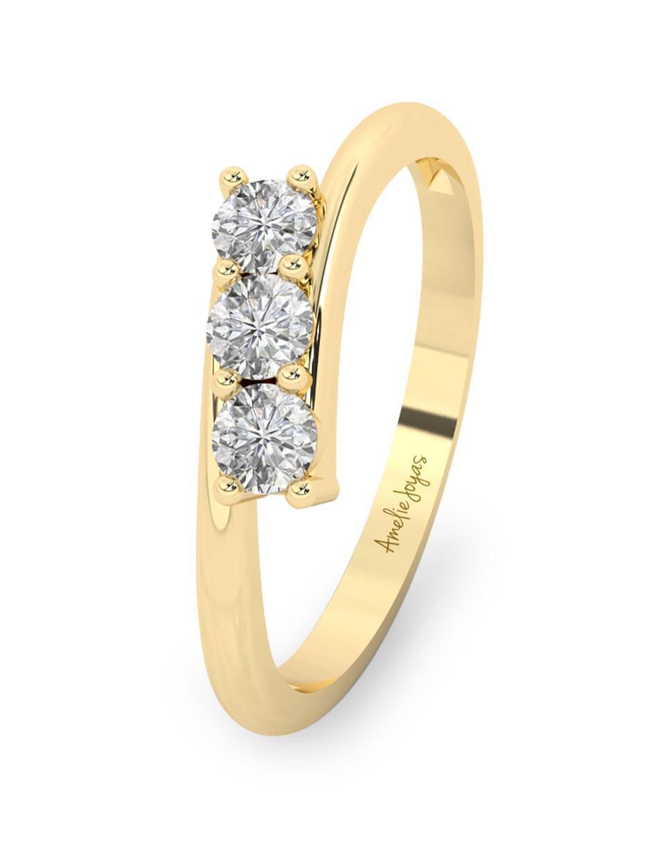 Anillo "de (si aplica)" ninguna amelie joyas sin colección no aplica 10 k "de" oro zirconia pulido