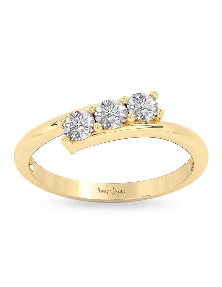 Anillo "de (si aplica)" ninguna amelie joyas sin colección no aplica 10 k "de" oro zirconia pulido