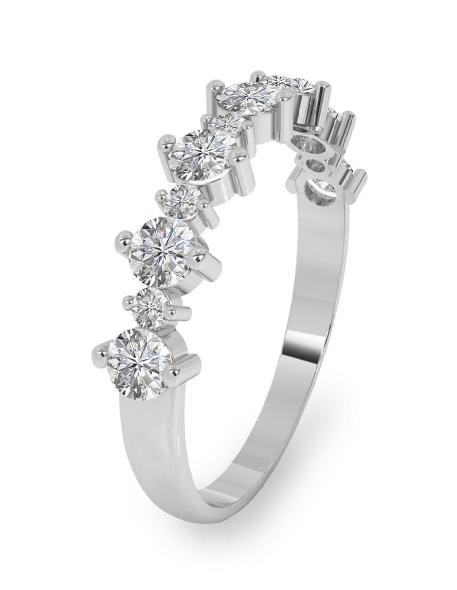 Anillo 10 k de oro zirconia pulido 2