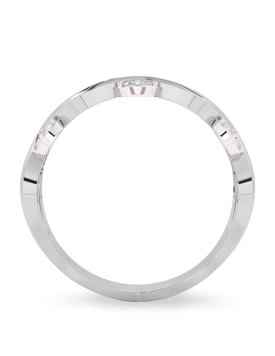 Anillo 10 k de oro zirconia pulido 4