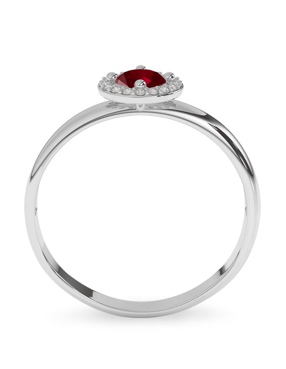 Anillo de oro rubí pulido 3
