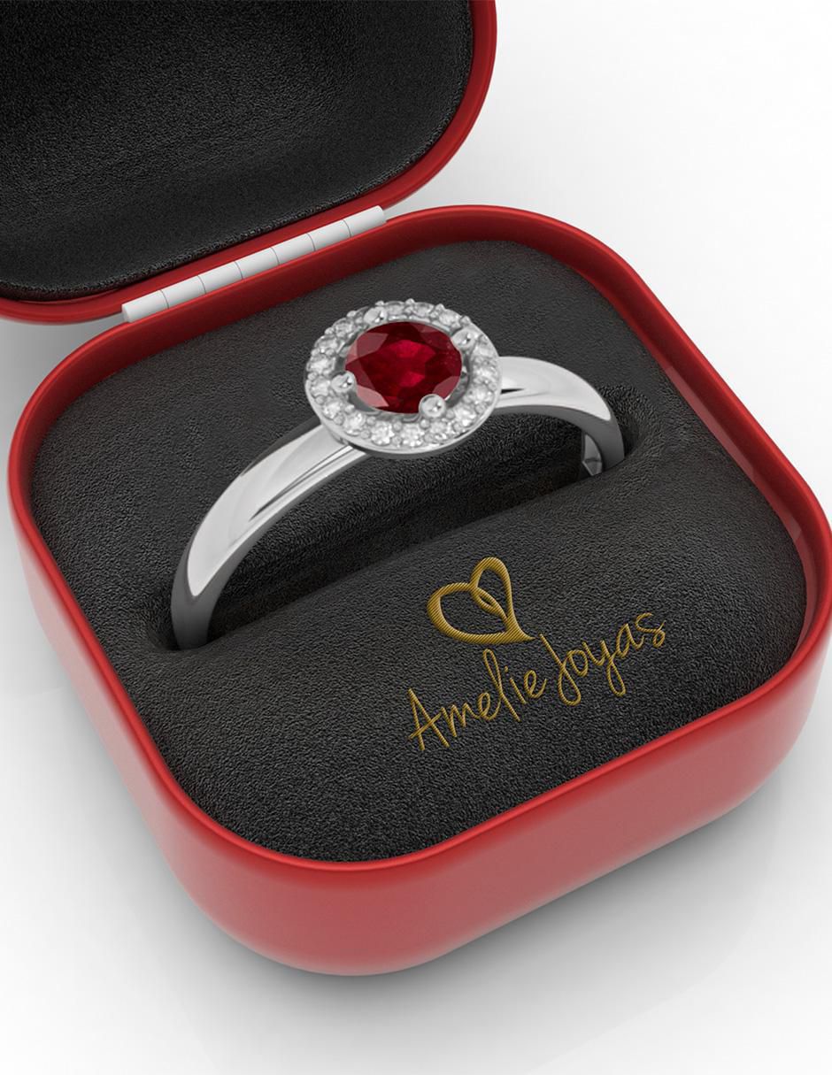 Anillo de oro rubí pulido 4