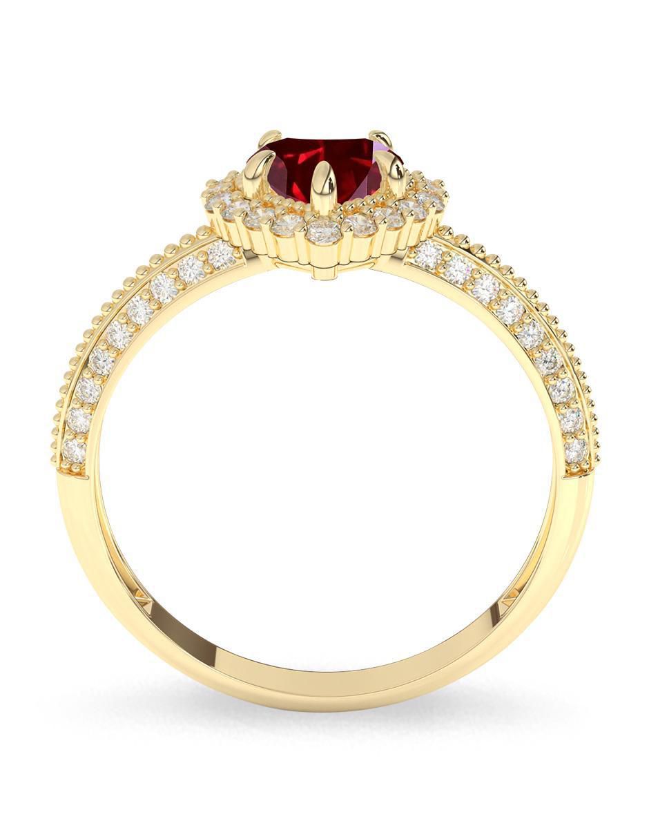 Anillo "de (si aplica)" corazón amelie joyas sin colección no aplica 10 k "de" oro zirconia pulido
