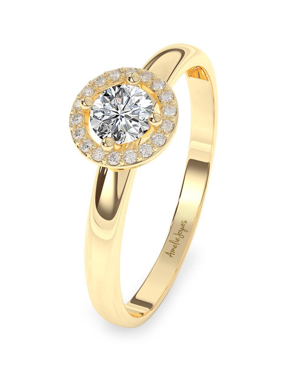 Anillo "de (si aplica)" ninguna amelie joyas sin colección no aplica 10 k "de" oro zirconia pulido