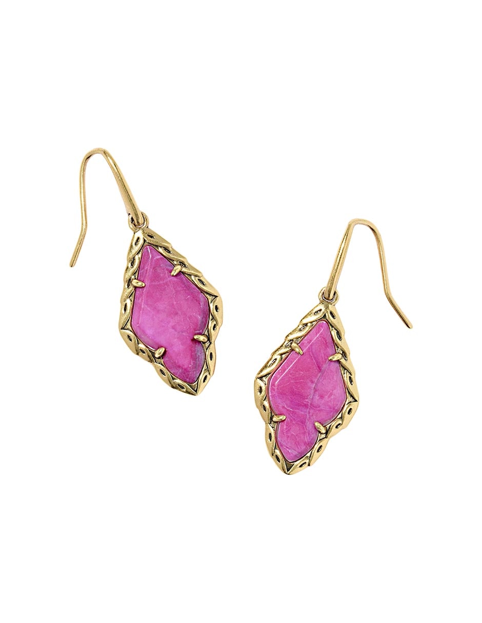 Aretes cortos de rombo Adeline 14 K acabado baño de oro lapislázuli Aretes cortos de rombo Adeline 14 K acabado baño de oro lapislázuli