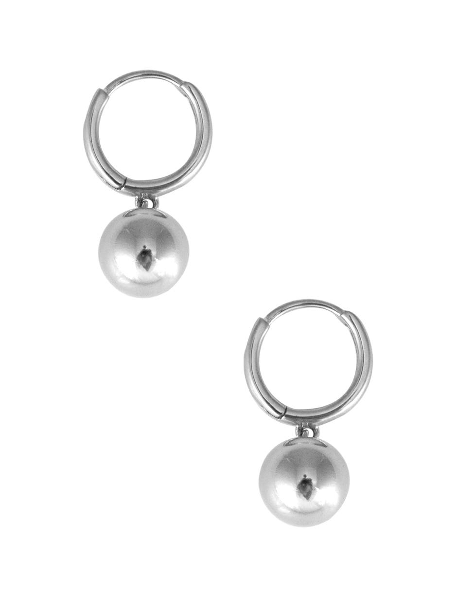 Aretes de esfera con acabado brillante