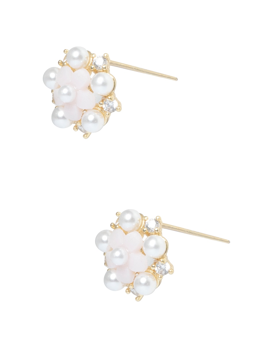 Aretes de flor Flor perla 2