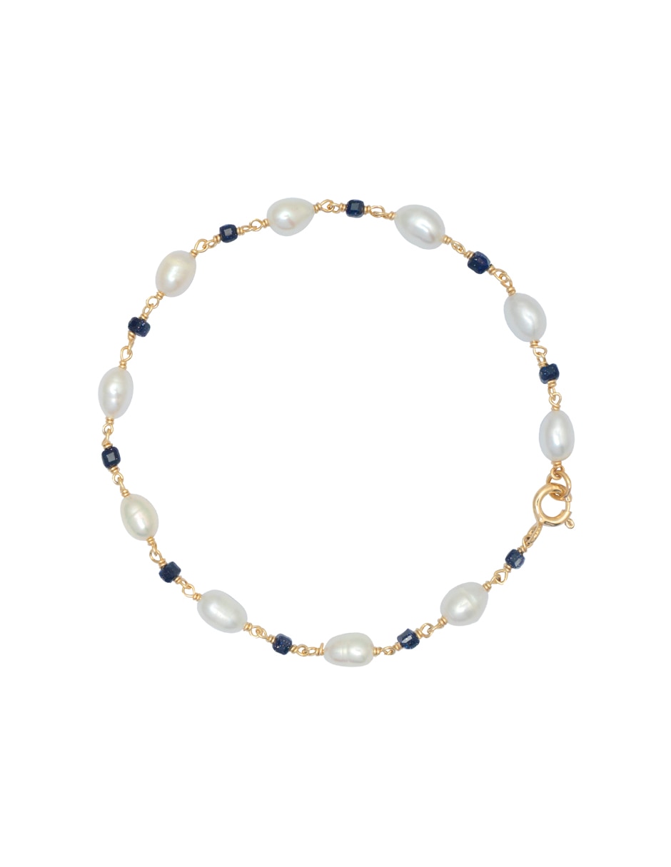 Pulsera de plata con perla p 925