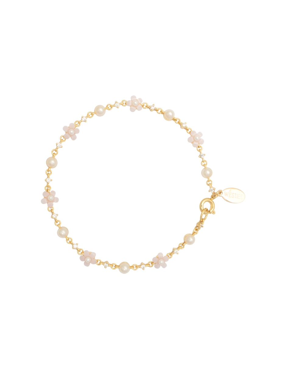 Pulsera Floral con acabado brillante