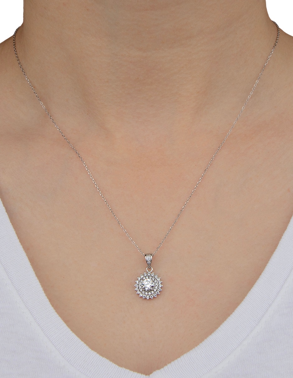 Collar con dije Pavé de plata P 925 3