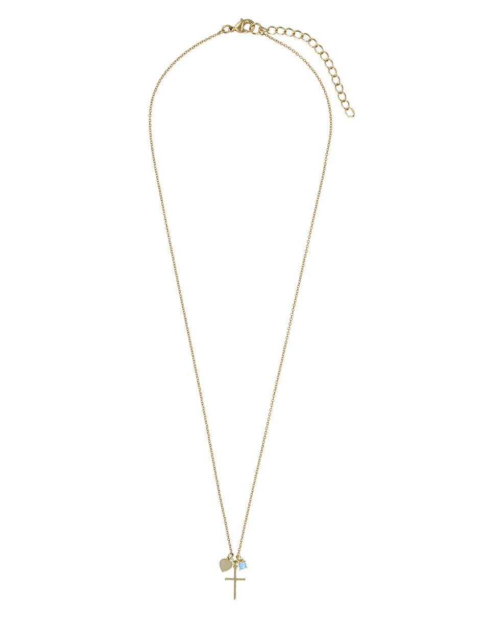 Collar con dije Cruz Charm de plata P 925 2