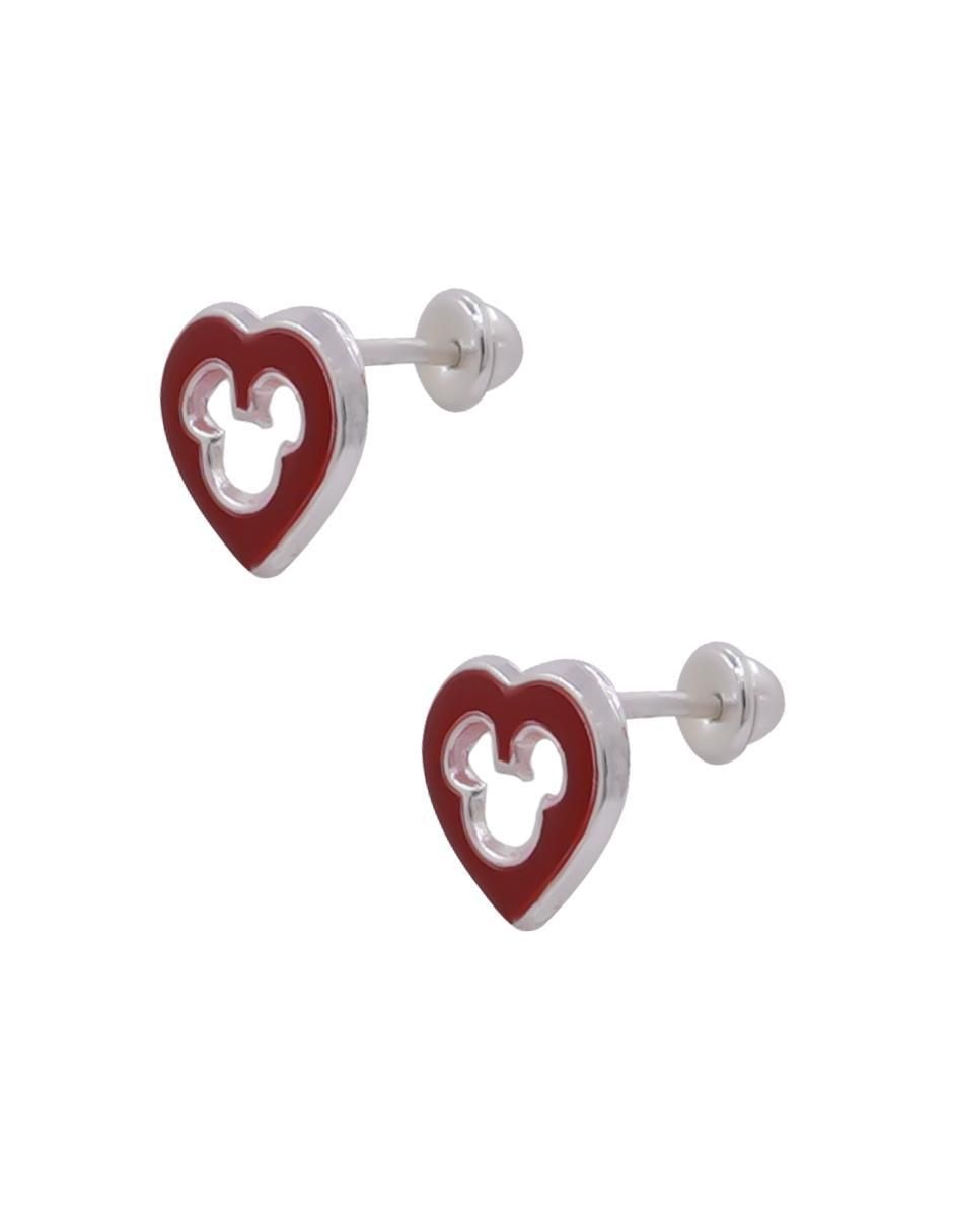 Broqueles de corazón de plata P 925 con acabado brillante 2