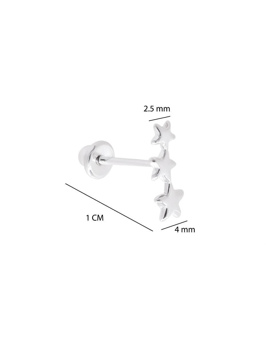 Broqueles de estrella de plata P 925 con acabado brillante 5