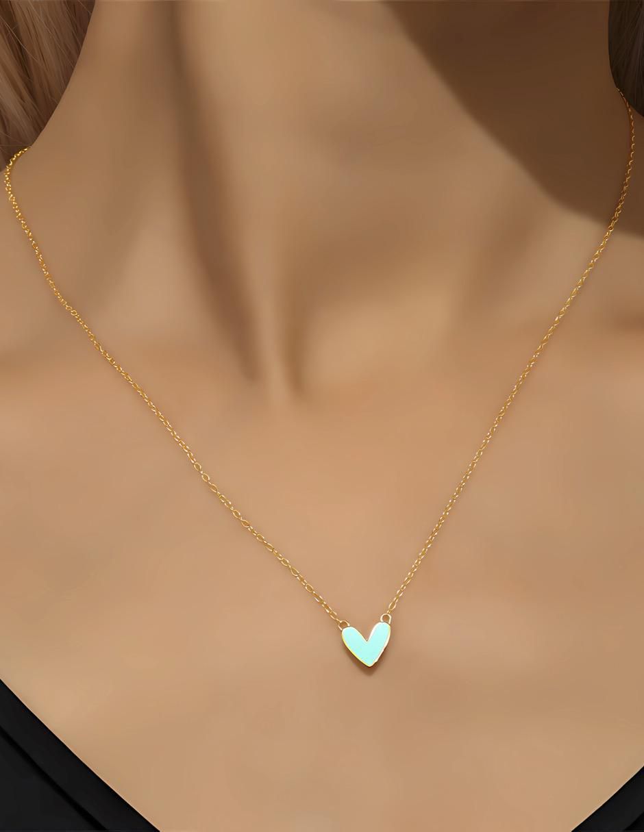 Collar de corazón de plata P 925 4