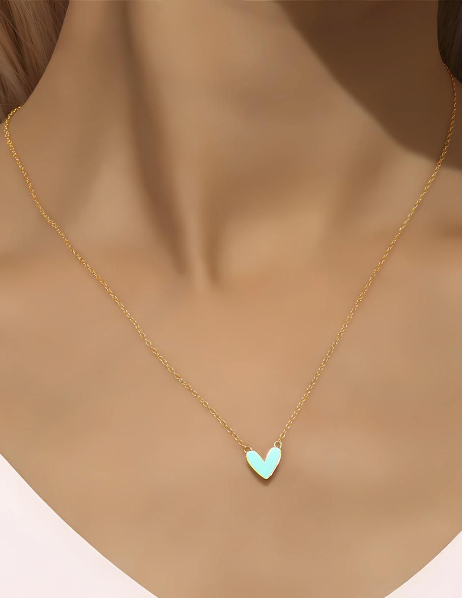 Collar de corazón de plata P 925 5