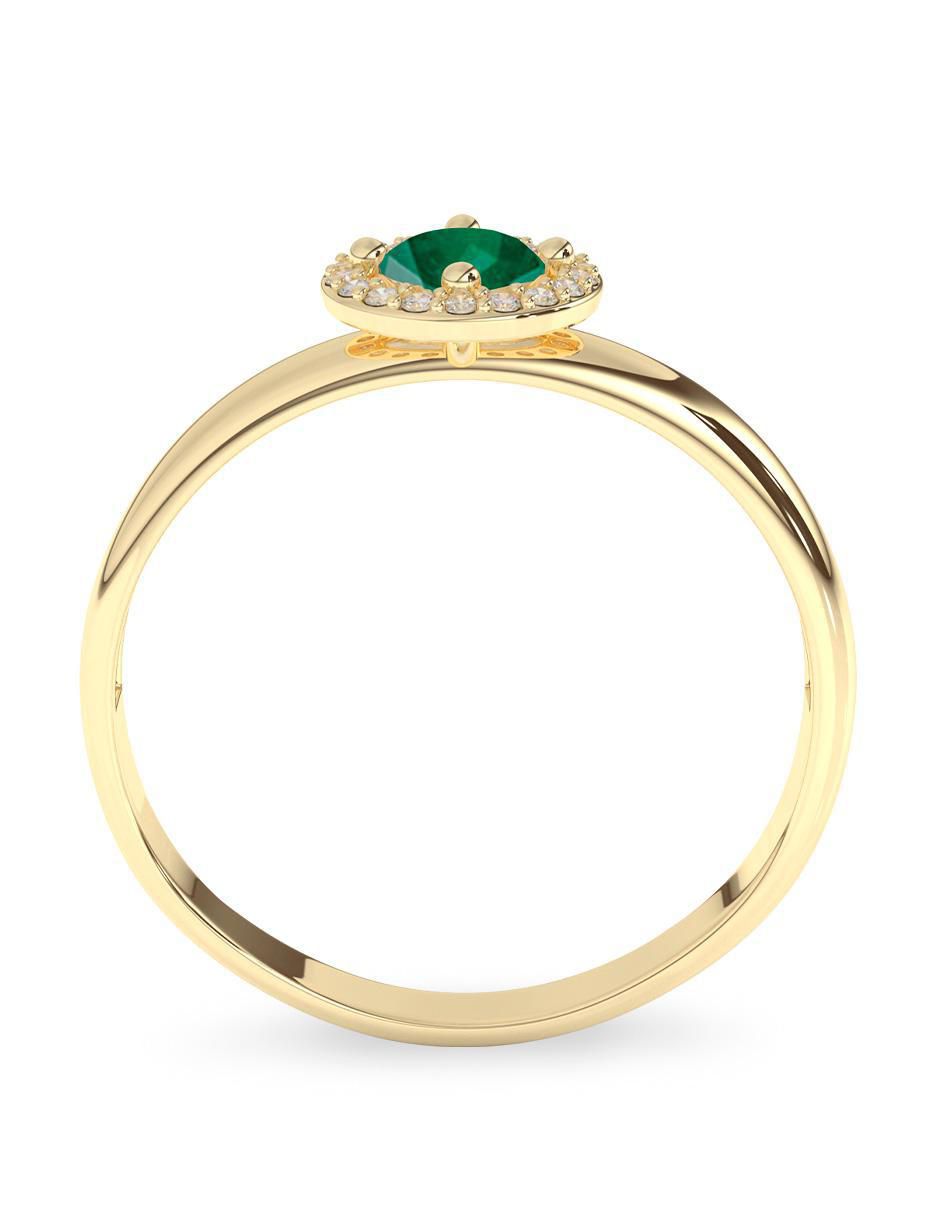 Anillo "de (si aplica)" redondo amelie joyas sin coleccion no aplica 10 k "de" oro esmeralda pulido