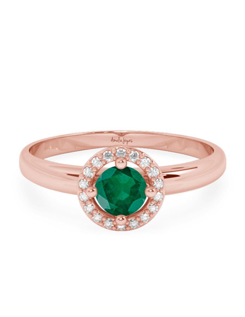 Anillo 10 k de oro esmeralda pulido Anillo 10 k de oro esmeralda pulido