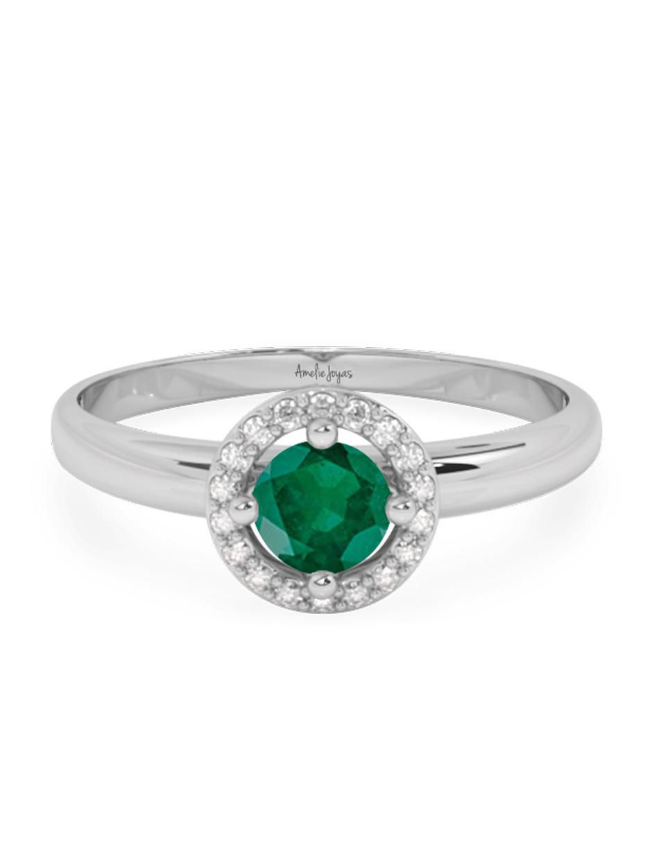 Anillo 10 k de oro esmeralda pulido Anillo 10 k de oro esmeralda pulido