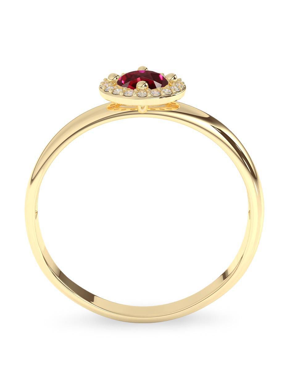 Anillo "de (si aplica)" redondo amelie joyas sin coleccion no aplica 10 k "de" oro zirconia pulido