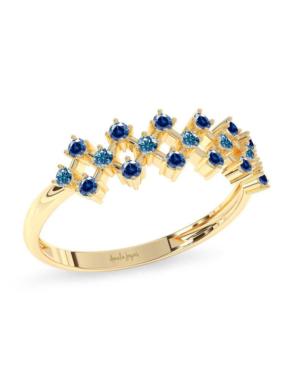 Anillo "de (si aplica)" redondo amelie joyas sin coleccion no aplica 10 k "de" oro zirconia pulido