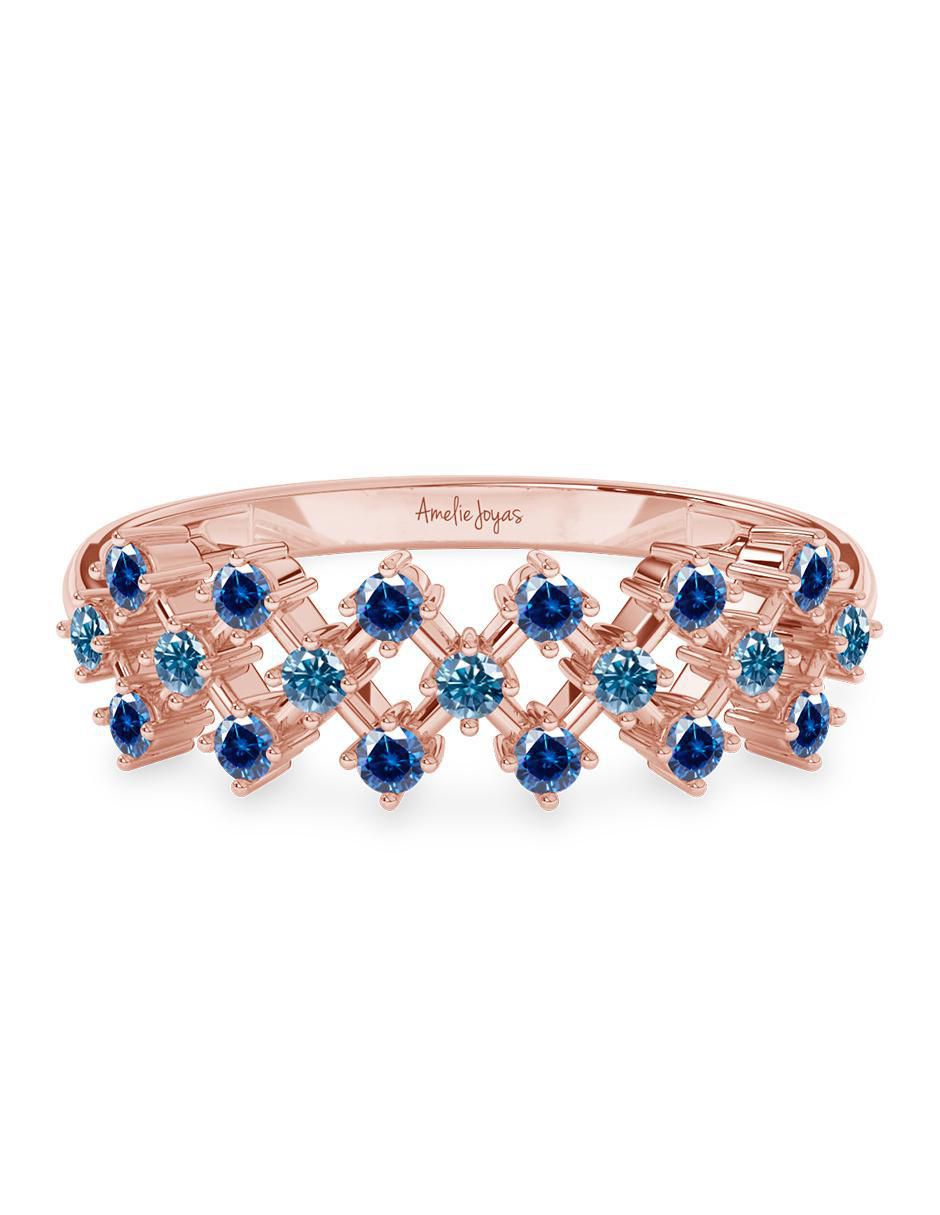 Anillo 10 k de oro zirconia pulido