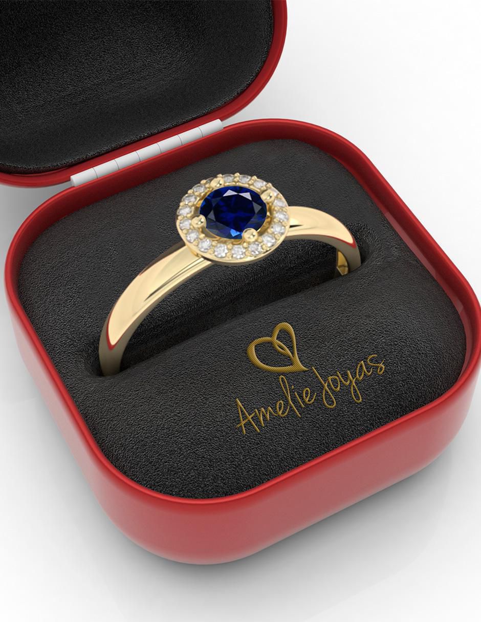 Anillo "de (si aplica)" redondo amelie joyas sin coleccion no aplica 10 k "de" oro zirconia pulido