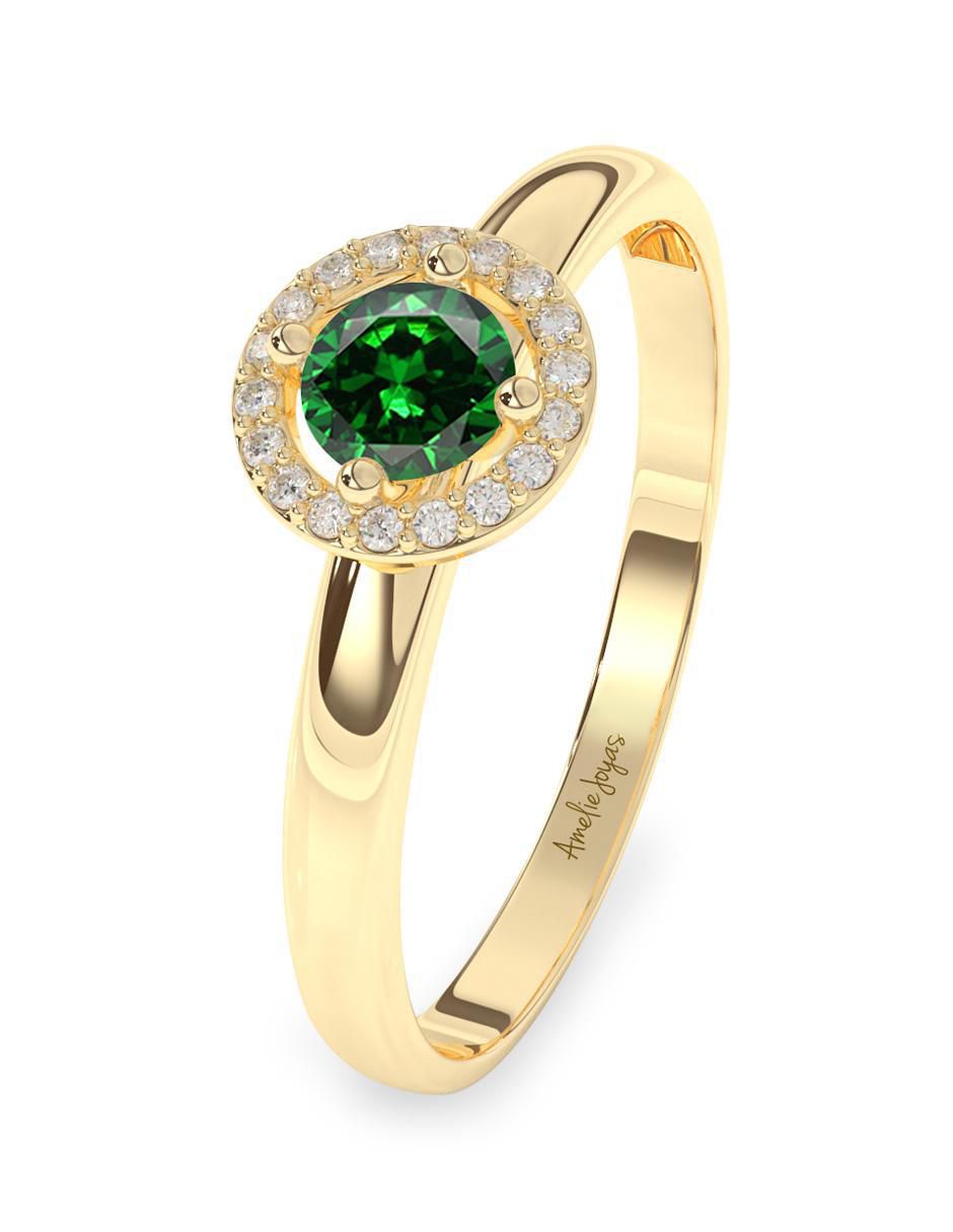 Anillo "de (si aplica)" redondo amelie joyas sin coleccion no aplica 10 k "de" oro zirconia pulido