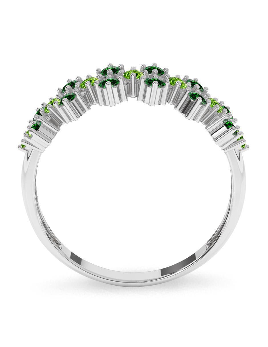 Anillo 10 k de oro zirconia pulido 3