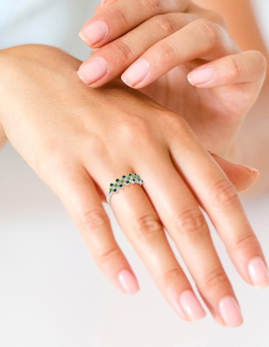 Anillo 10 k de oro zirconia pulido 5