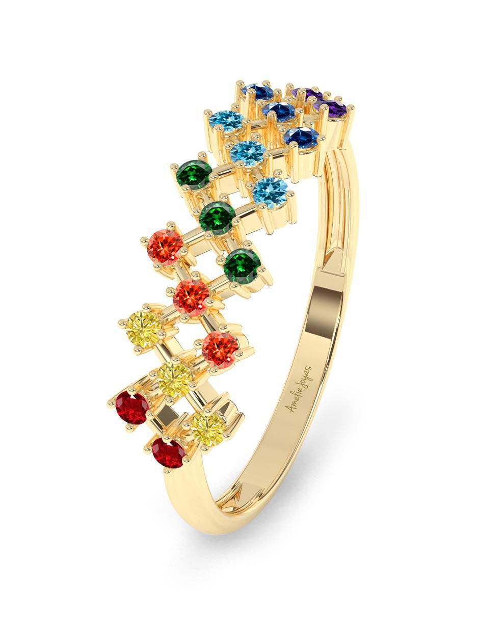 Anillo "de (si aplica)" redondo amelie joyas sin coleccion no aplica 10 k "de" oro zirconia pulido