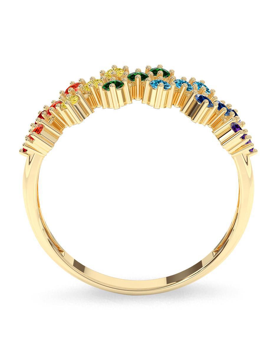 Anillo "de (si aplica)" redondo amelie joyas sin coleccion no aplica 10 k "de" oro zirconia pulido