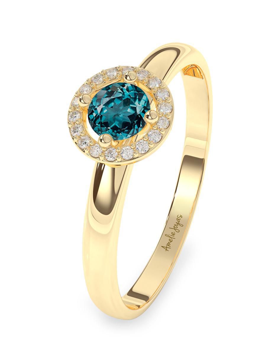 Anillo "de (si aplica)" redondo amelie joyas sin coleccion no aplica 10 k "de" oro zirconia pulido