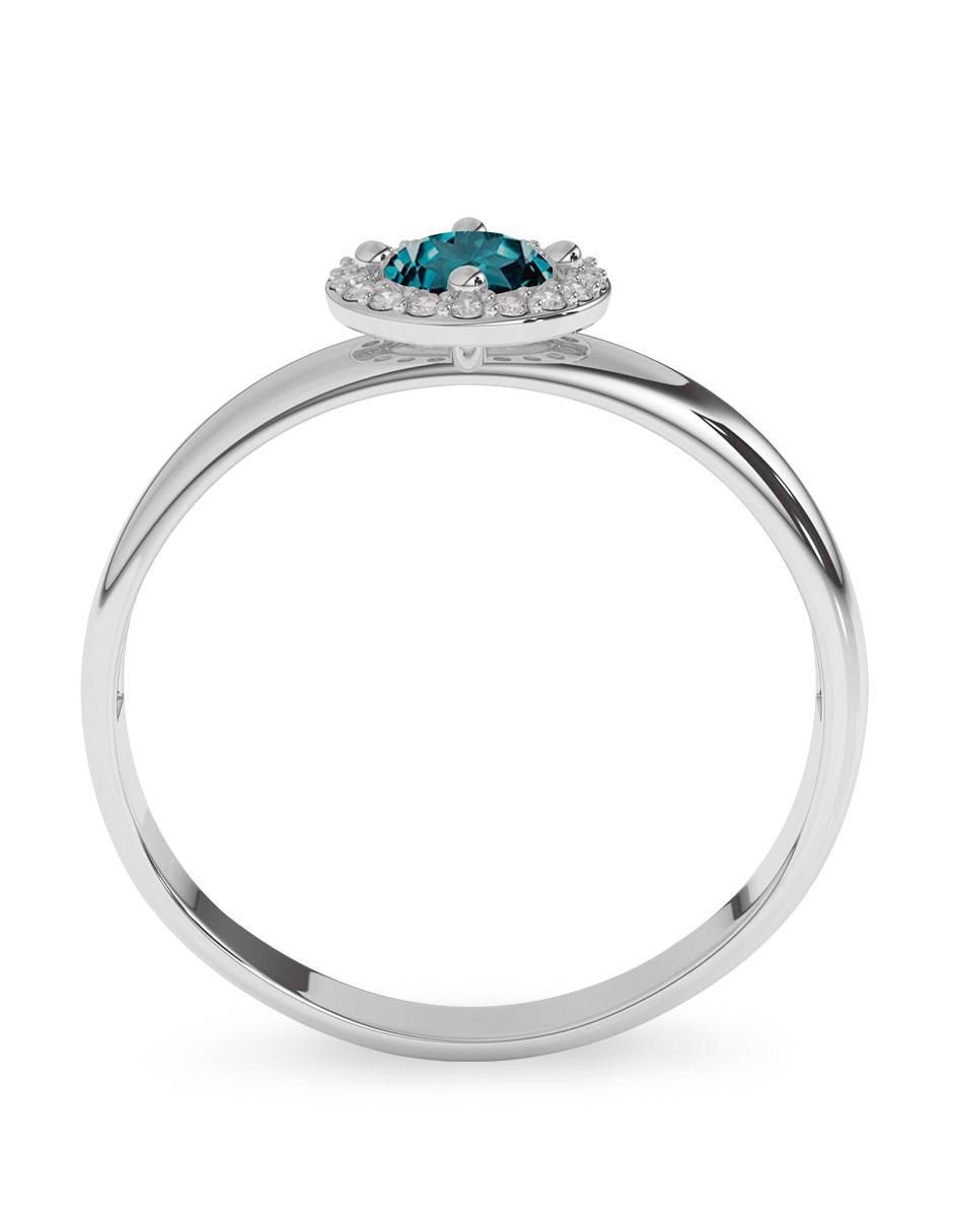 Anillo 10 k de oro zirconia pulido 3