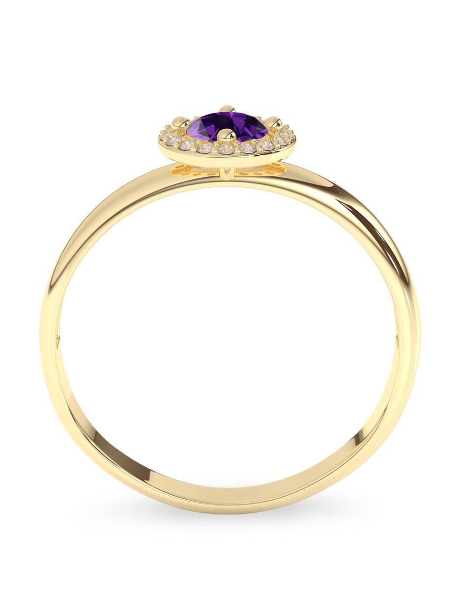 Anillo "de (si aplica)" redondo amelie joyas sin coleccion no aplica 10 k "de" oro zirconia pulido