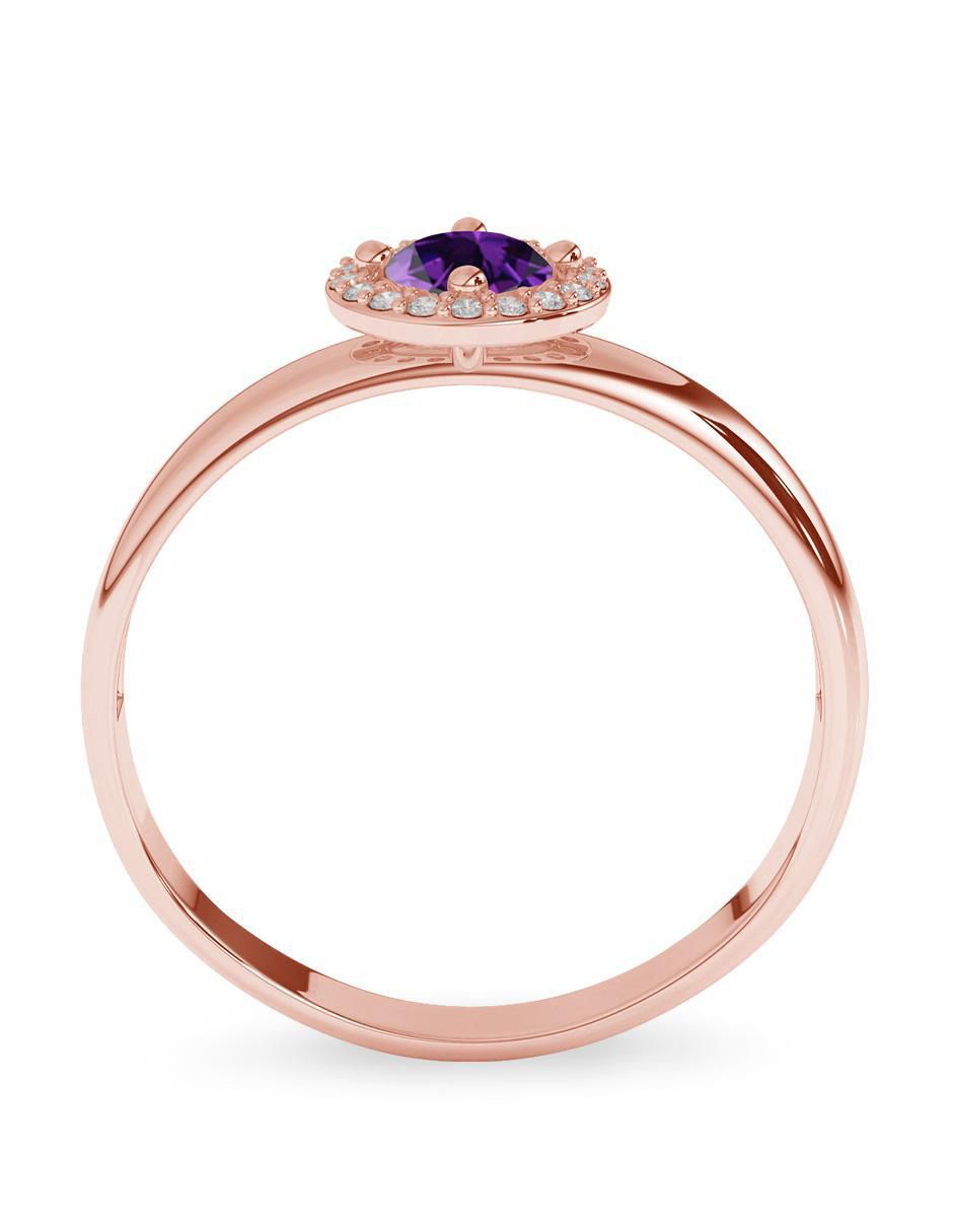Anillo 10 k de oro zirconia pulido 3