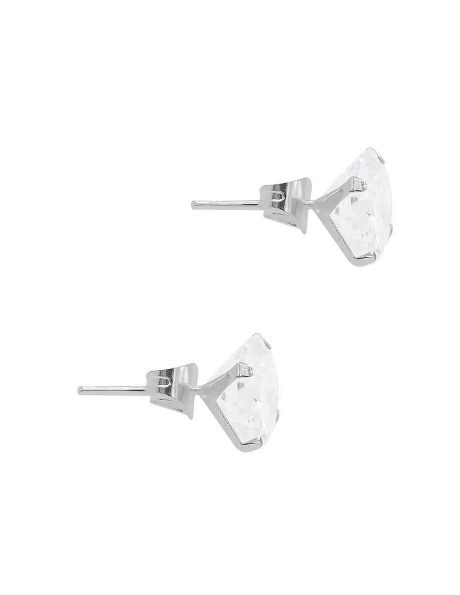Broqueles redondos de plata P 925 zirconia 2