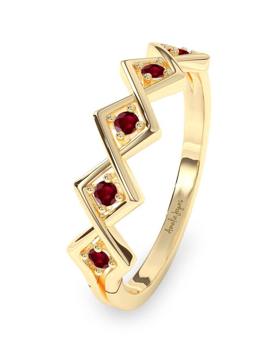 Anillo "de (si aplica)" ninguna amelie joyas sin colección no aplica 10 k "de" oro rubí pulido