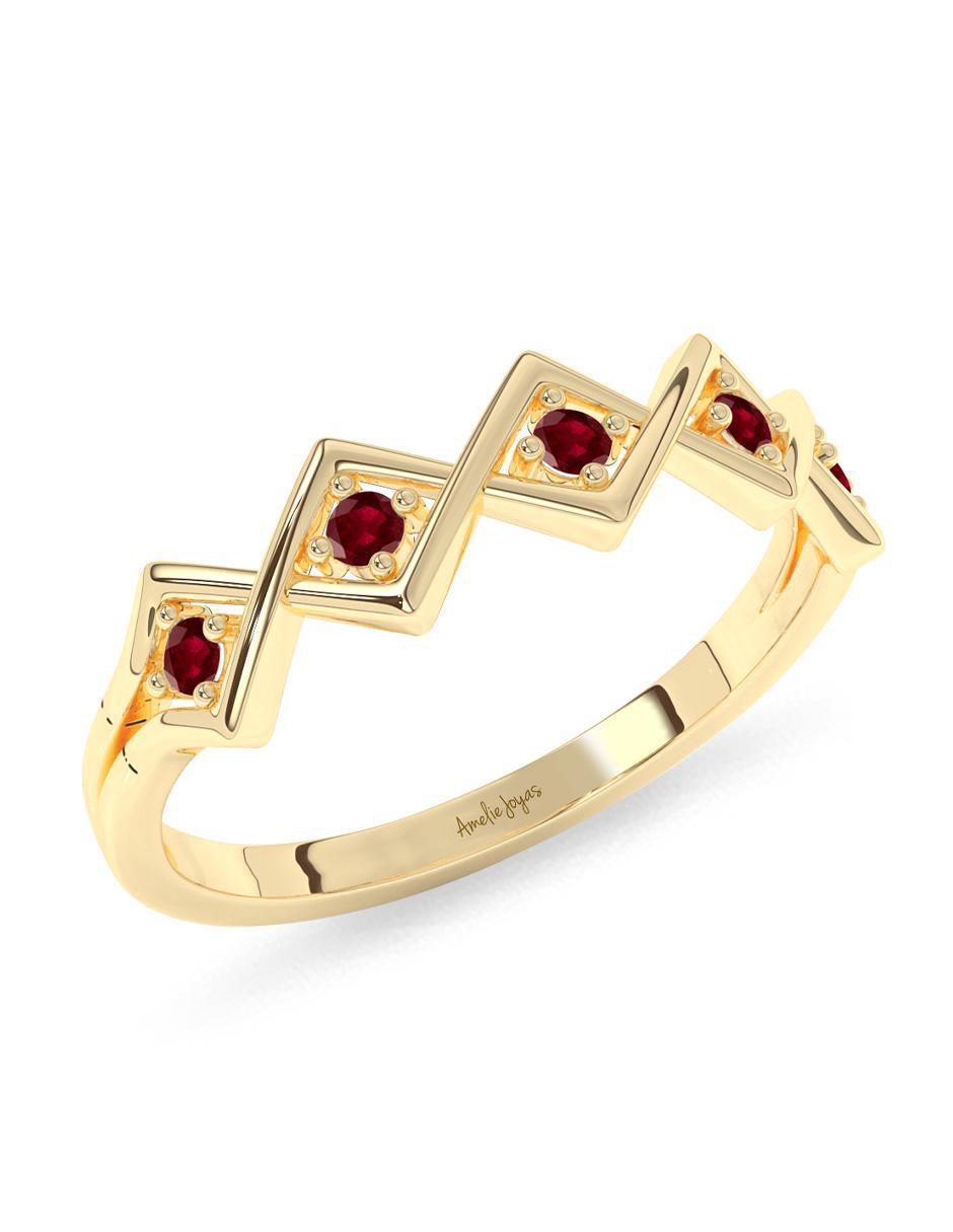 Anillo "de (si aplica)" ninguna amelie joyas sin colección no aplica 10 k "de" oro rubí pulido