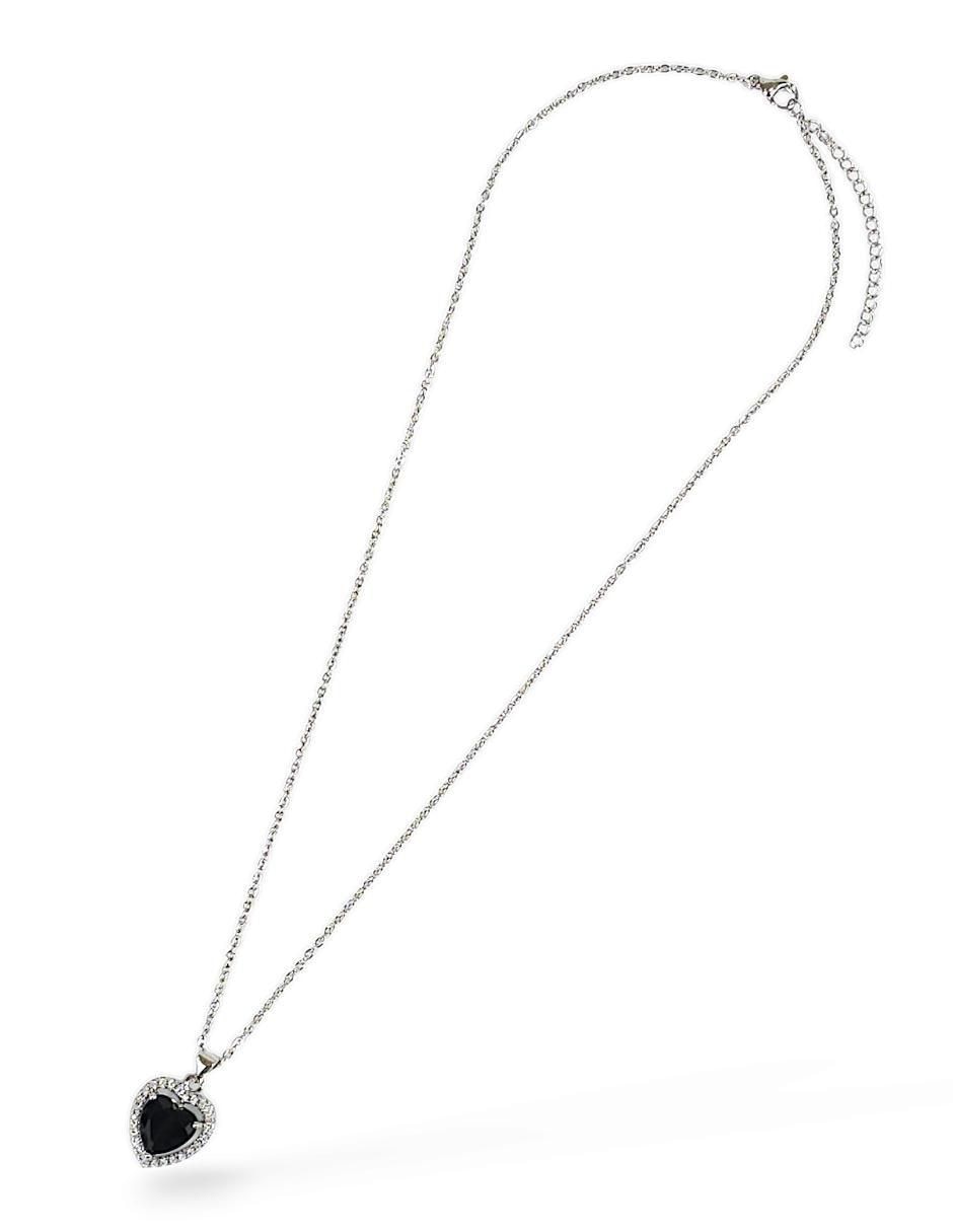 Aretes y collar de corazón zirconia 2