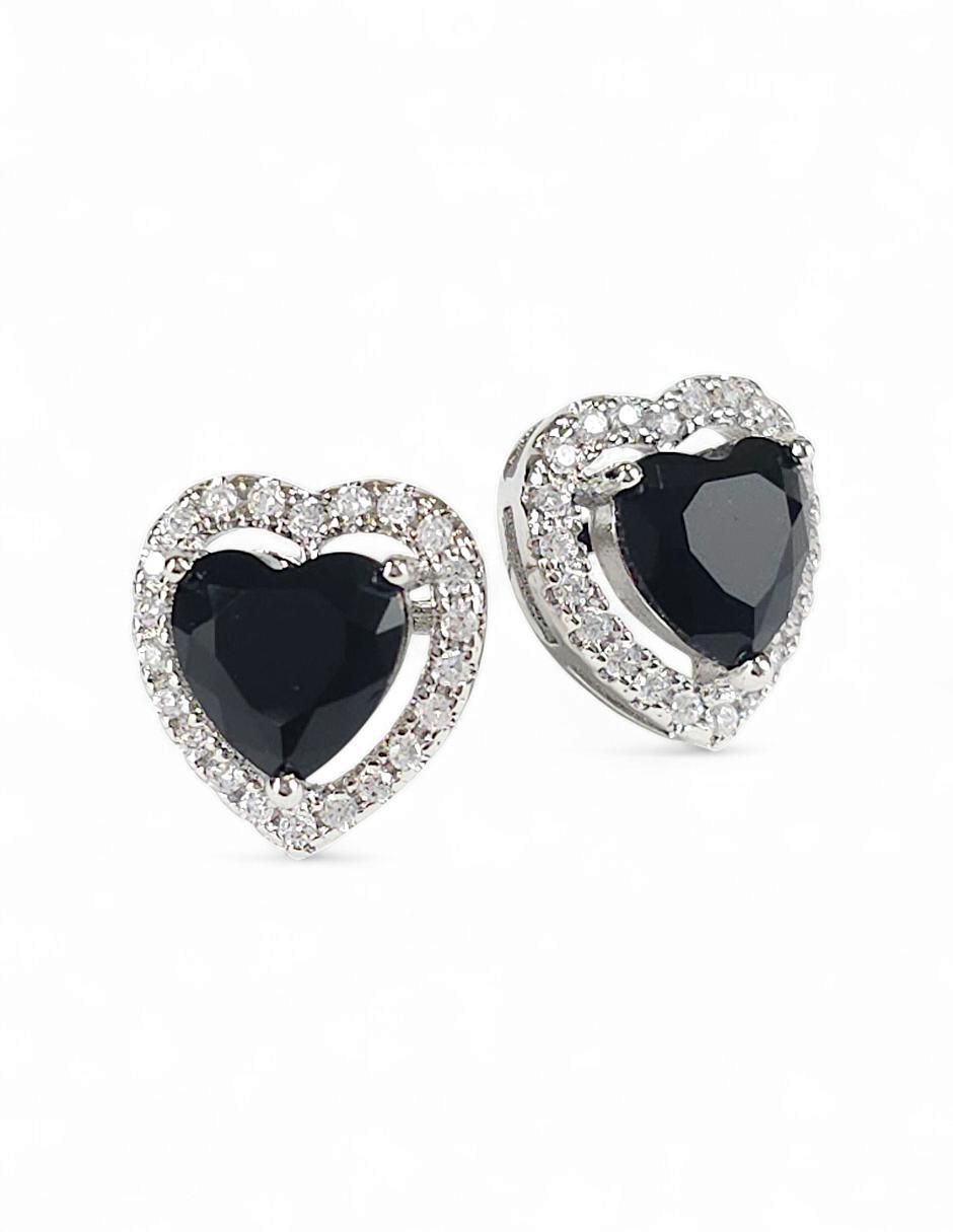Aretes y collar de corazón zirconia 6