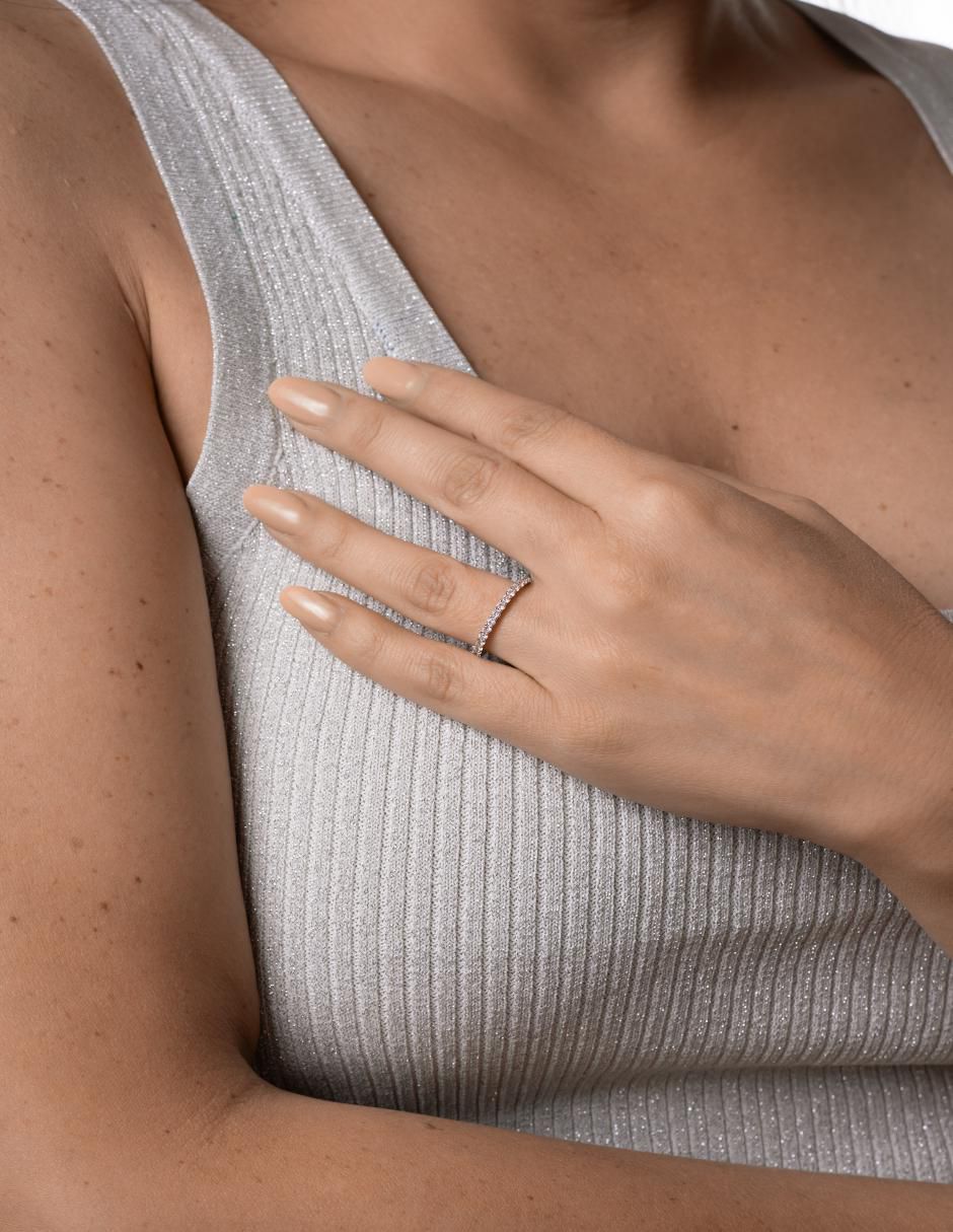 Anillo P 925 de plata zirconia pavé 4