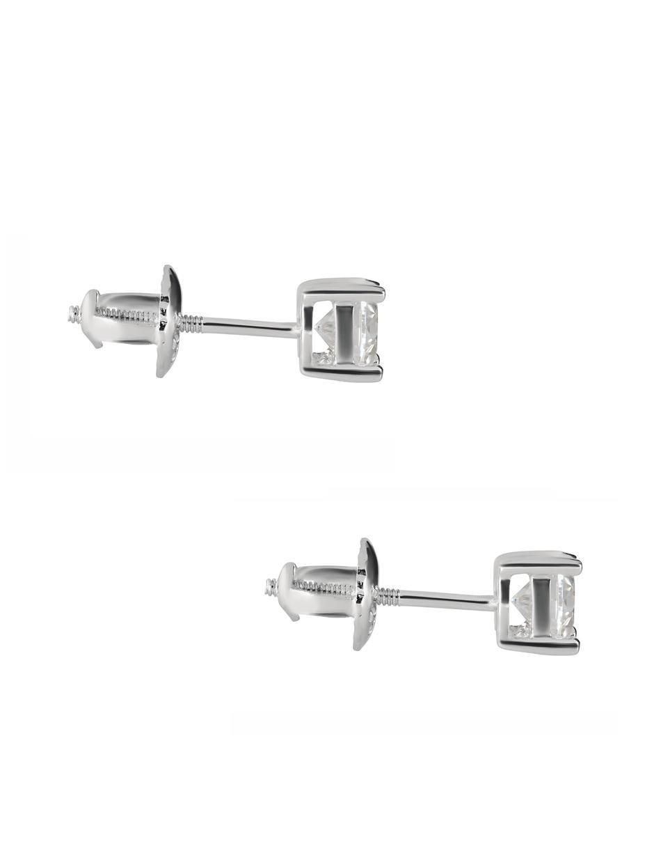 Broqueles de plata P925 con acabado brillante moissanita 3