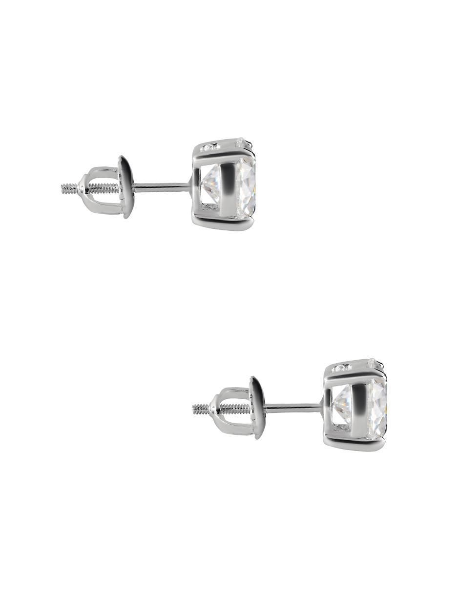 Broqueles de plata P925 con acabado brillante moissanita 2