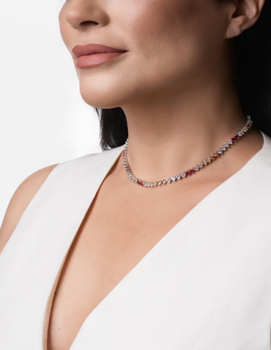 Collar de corazón de plata P 925 3