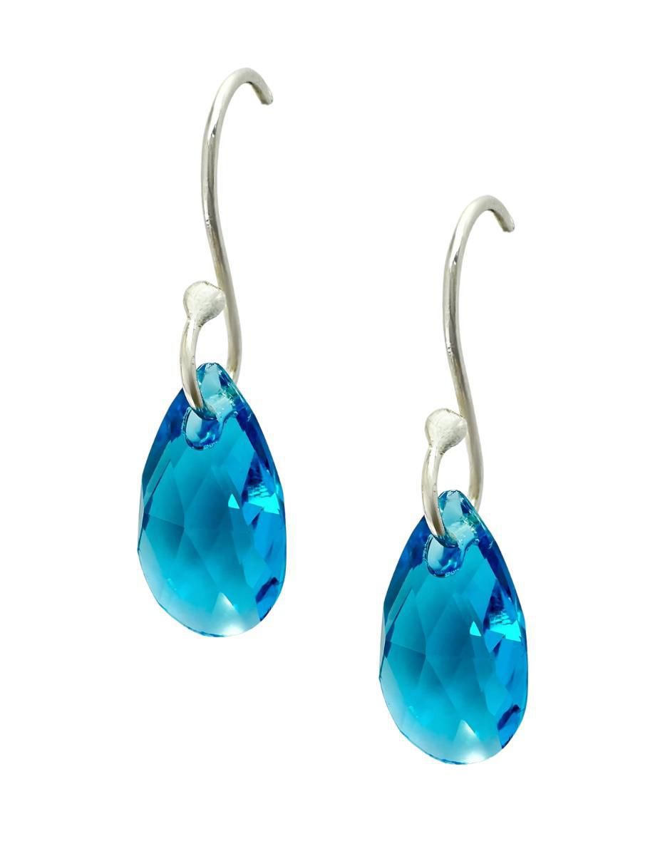 Aretes y collar de gota Élan de plata P925 cristal 6