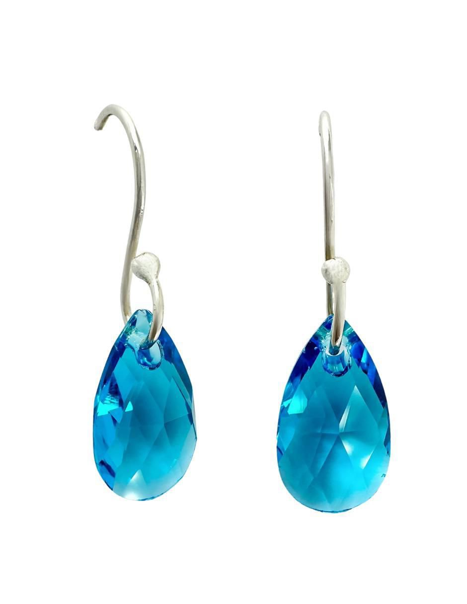 Aretes y collar de gota Élan de plata P925 cristal 8