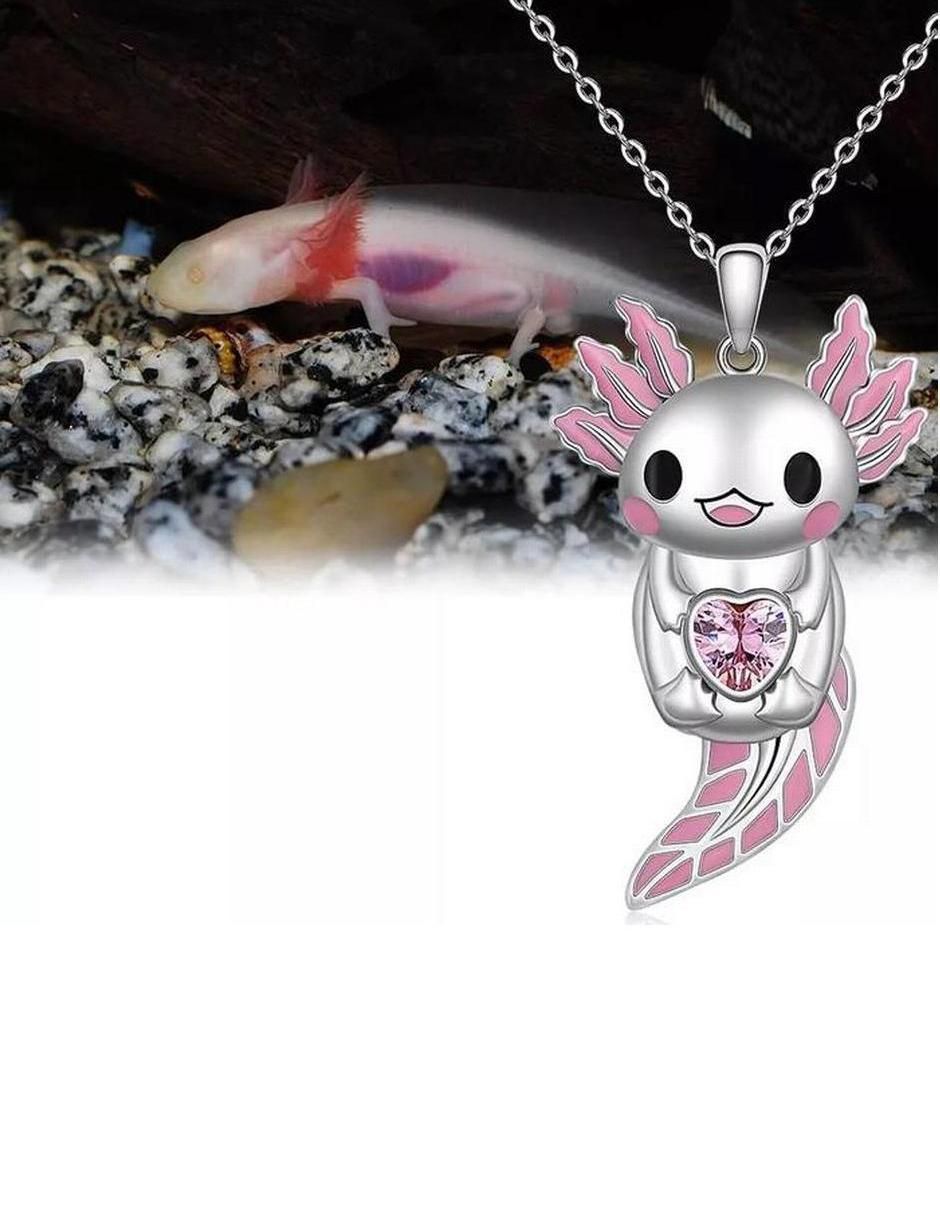 Collar con dije ajolote